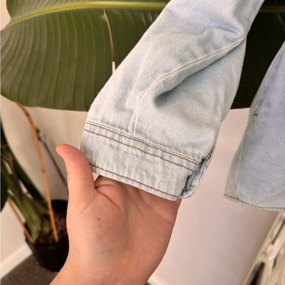 Light Blue Distressed Denim Jacket - Picture 2 of 4